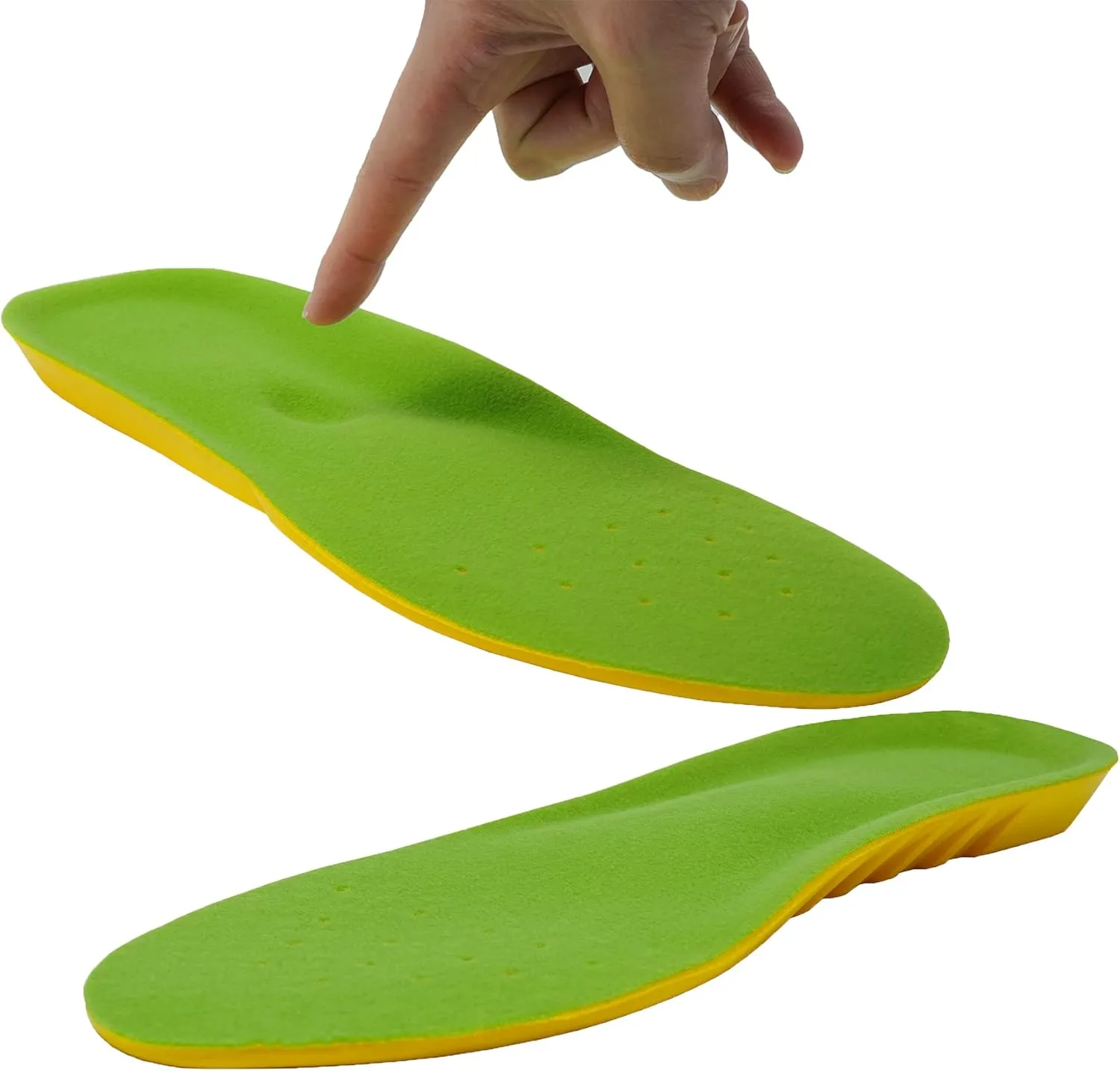 1 Pair Wide Fit Insoles Plantar Fasciitis Orthotics PU Memory Foam Comfort Shoe Inserts for Men and Women, Cushioned Arch Support, Shock Absorption and Foot Pain Relief (US Men Size 13-15)