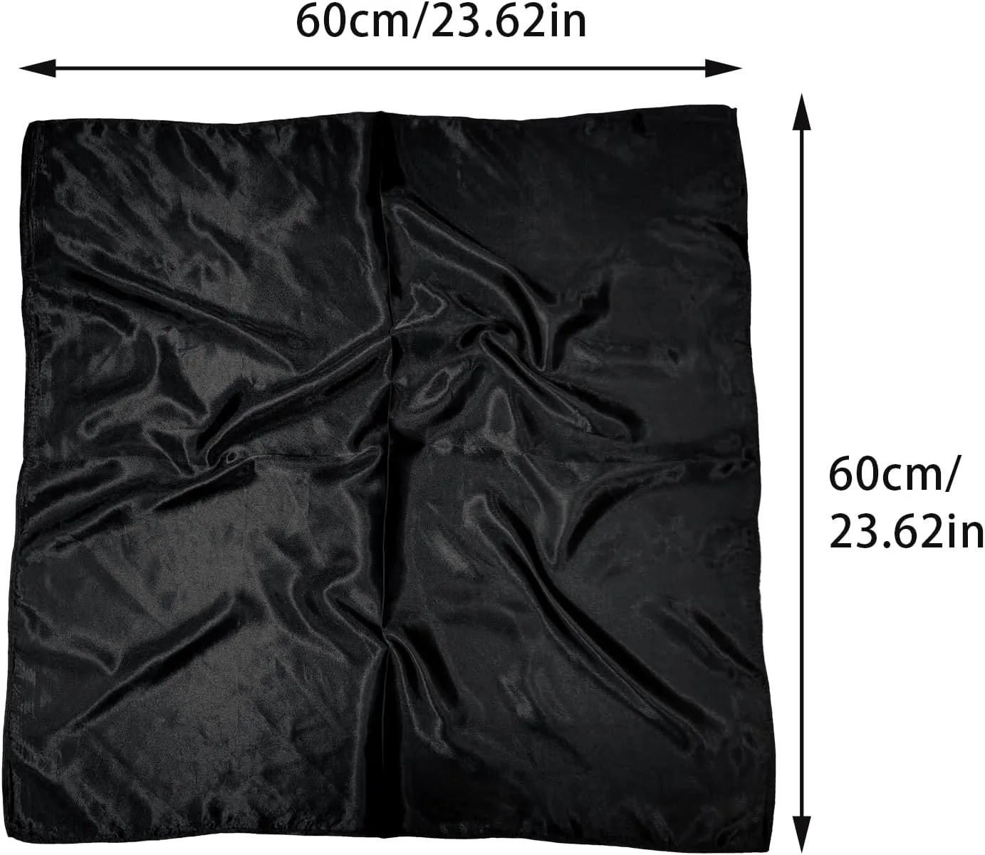1 Piece of Square Satin Scarf Wrap Ribbon Neck Scarfs Halloween Retro Costume (23.62" x 23.62")