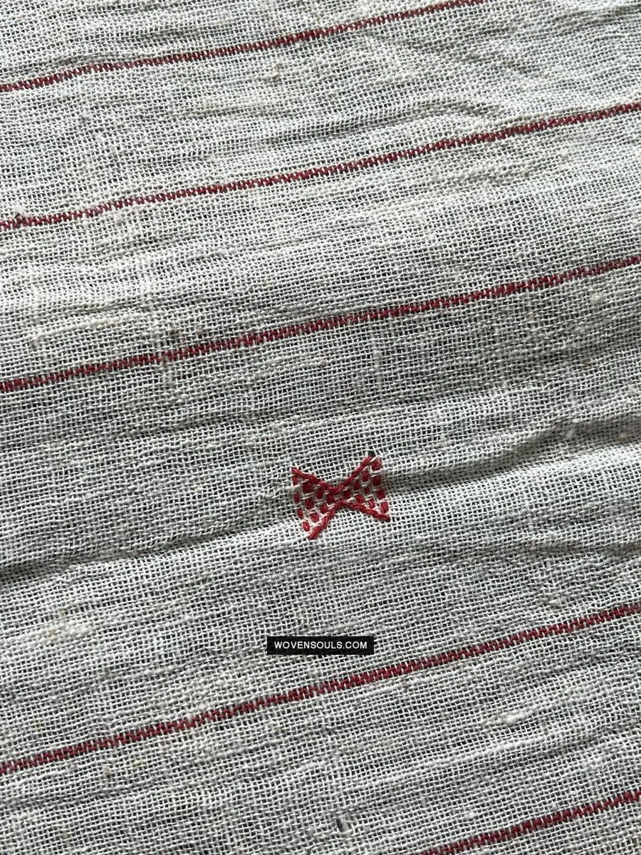 1707 White Handloom Cotton Scarf