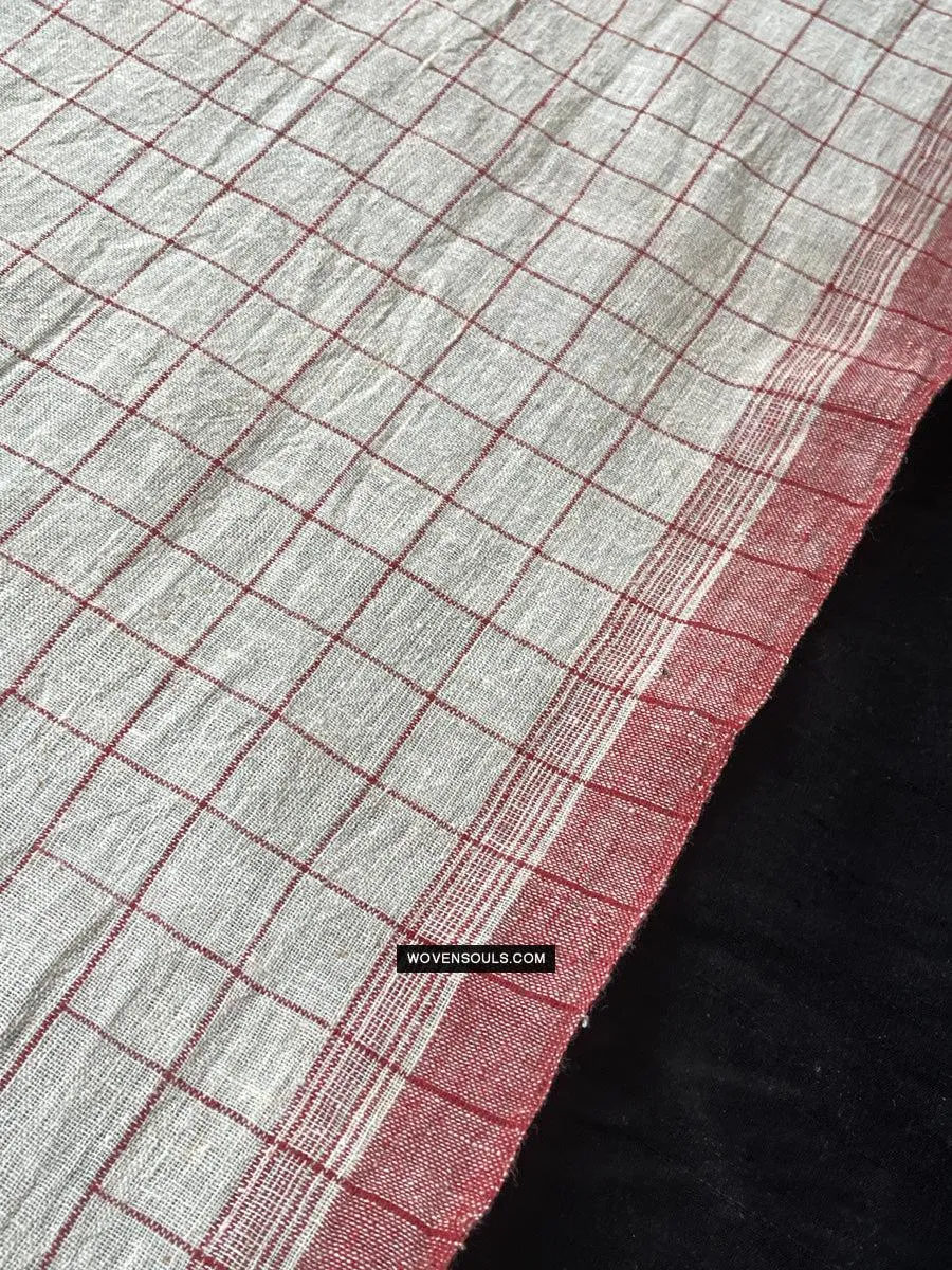 1707 White Handloom Cotton Scarf