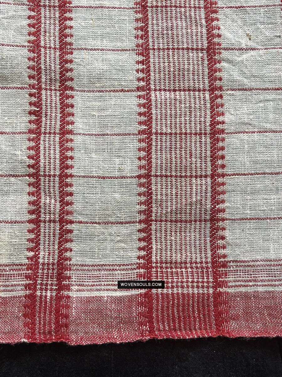 1707 White Handloom Cotton Scarf