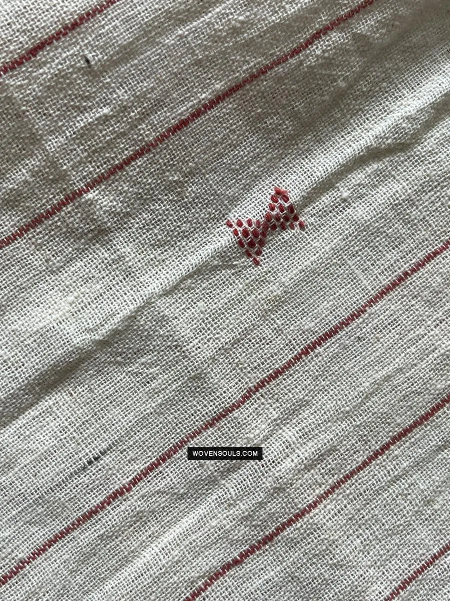 1707 White Handloom Cotton Scarf
