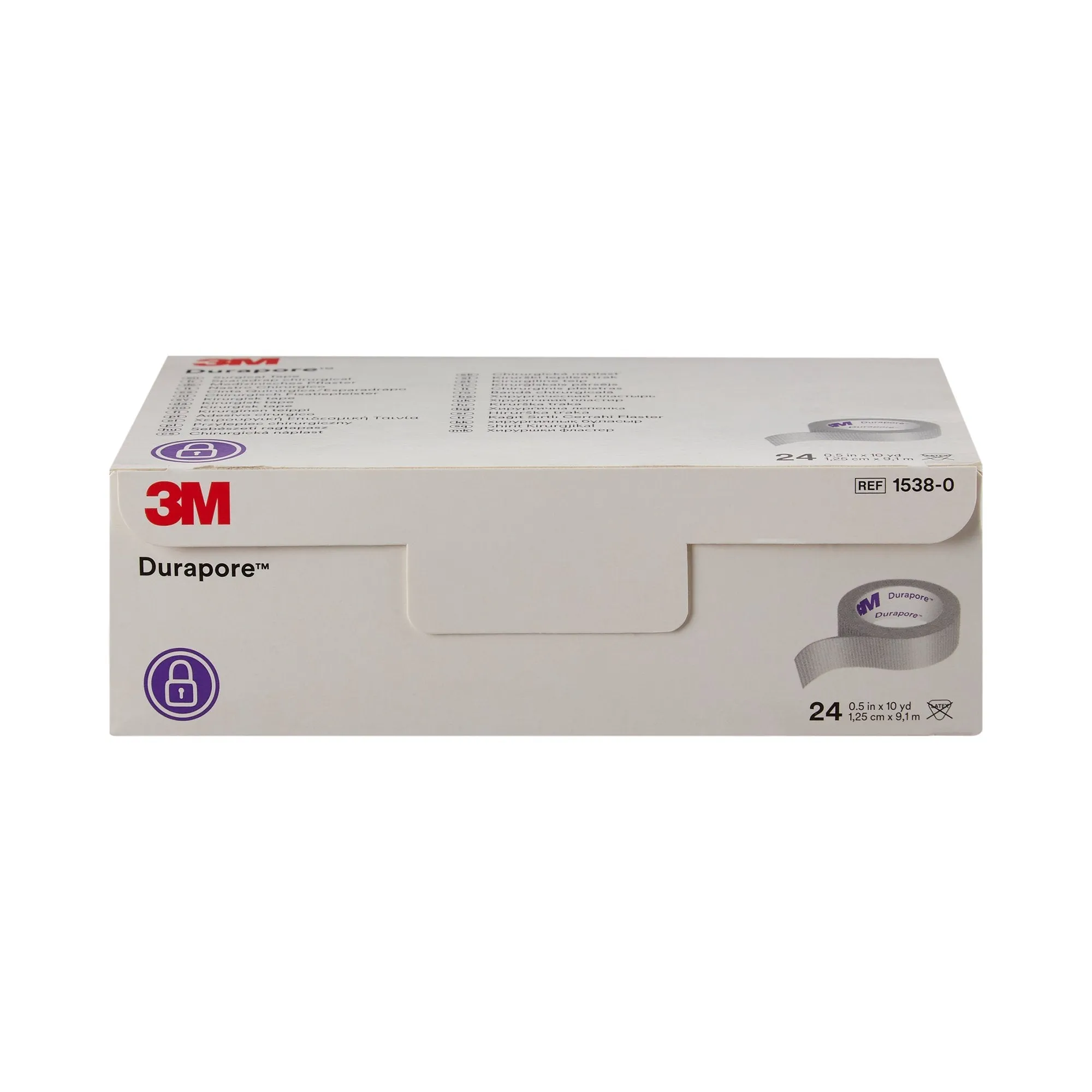 3M™ Durapore™ Silk-Like Cloth Medical Tape, 1/2 Inch x 10 Yard, White