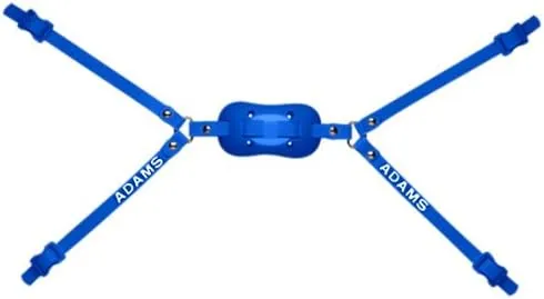 Adams USA PRO-25-4D 4-Point High Football Chin Strap with D-Rings