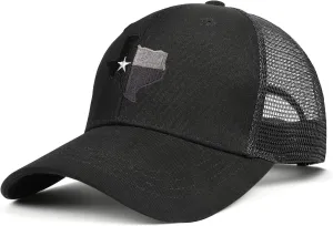 Adjustable State Flag Trucker Hat Mesh Baseball Cap with Embroidered Patch for Men Women