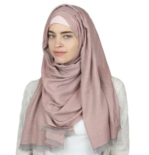 Aker Jacquard Hijab Shawl Pink 1023BRL