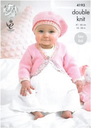 Babies Cardies and Beret in King Cole Cherish and Cherished DK