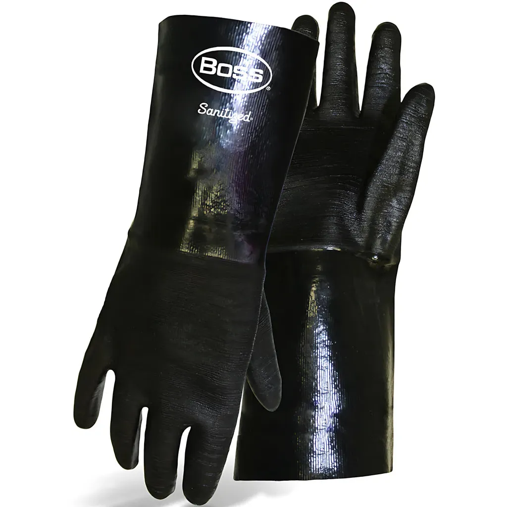 Boss 1SN2537 14" Long Heavyweight Neoprene with Interlock Lined and Crinkle Grip