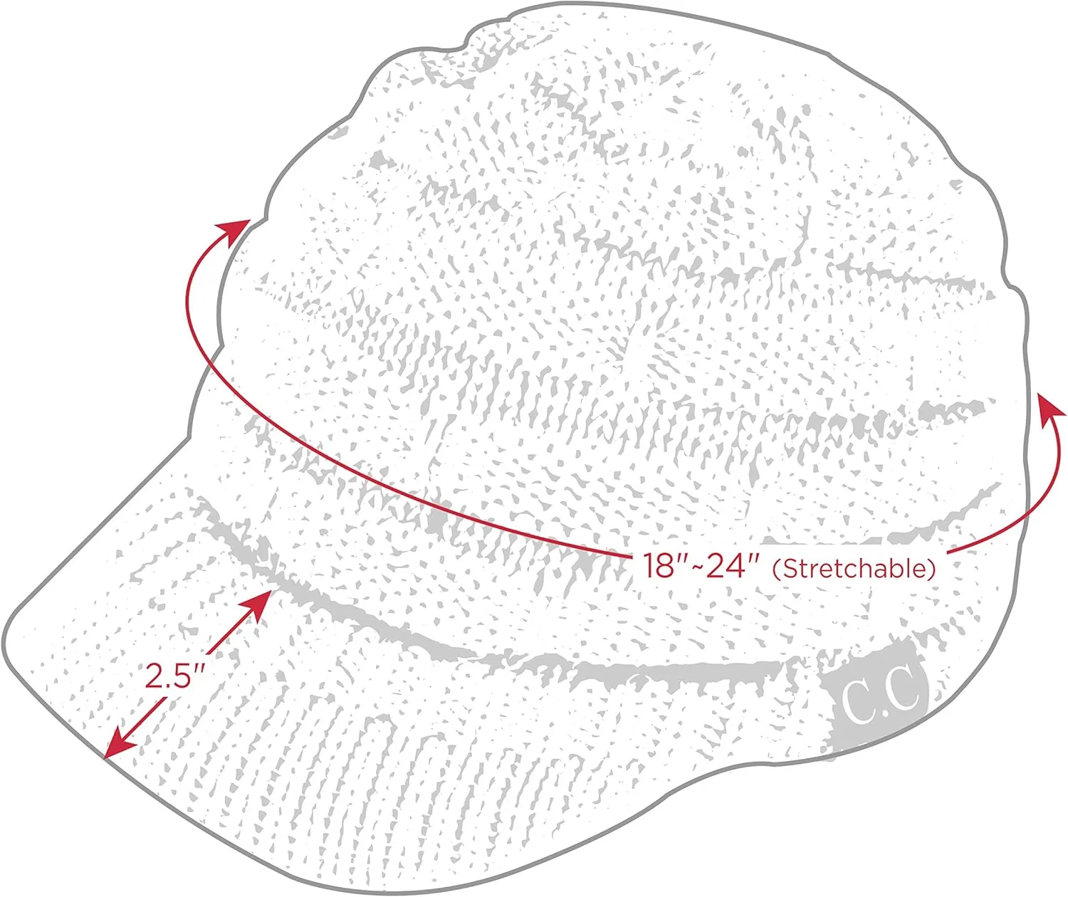 C.C Hatsandscarf Exclusives Women's Ribbed Knit Hat with Brim (YJ-131)(YJ-2023)