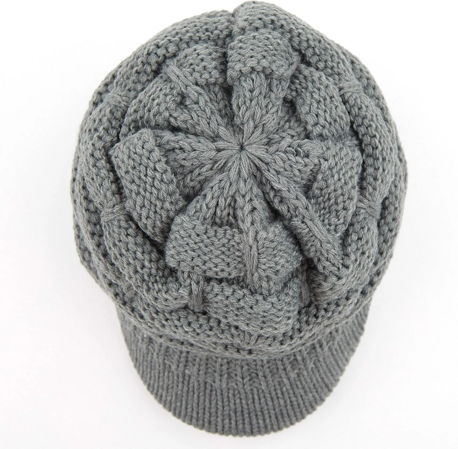 C.C Hatsandscarf Exclusives Women's Ribbed Knit Hat with Brim (YJ-131)(YJ-2023)