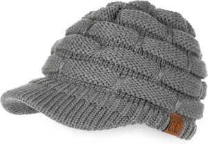 C.C Hatsandscarf Exclusives Women's Ribbed Knit Hat with Brim (YJ-131)(YJ-2023)