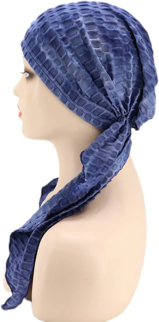 Coolwife Womens Chemo Cancer Turbans Cap Pre-Tied Hair Cover Wrap Hats Sleep Scarf Headwrap