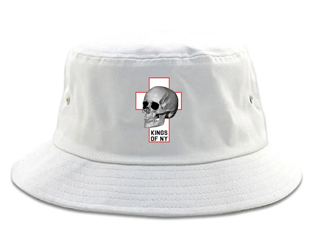 Cross And Skull Chest Mens Bucket Hat