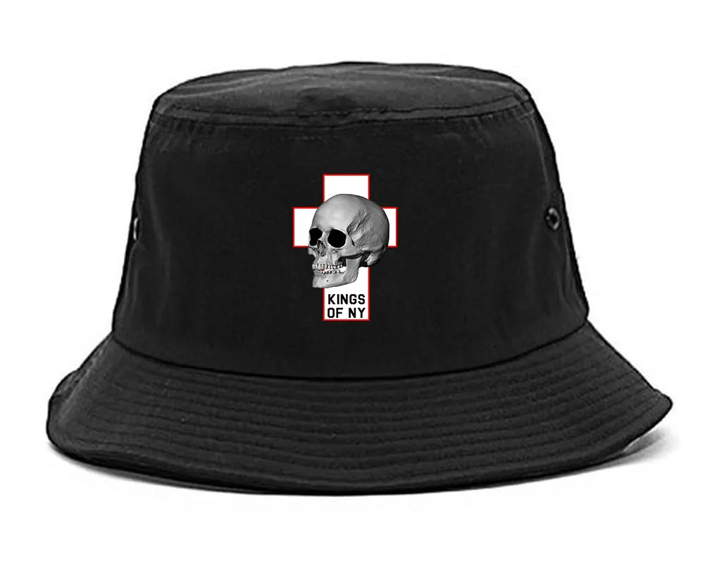 Cross And Skull Chest Mens Bucket Hat