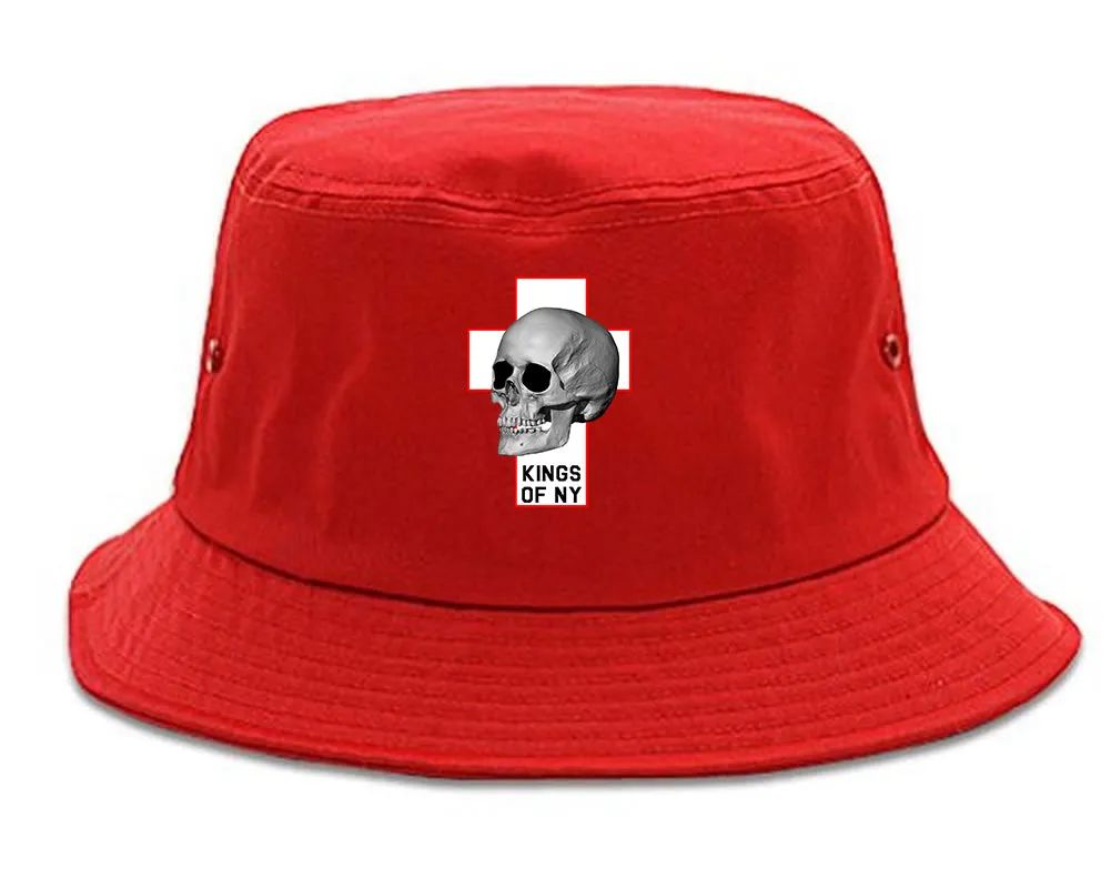 Cross And Skull Chest Mens Bucket Hat