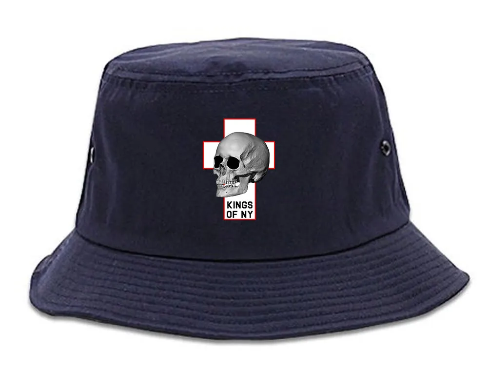 Cross And Skull Chest Mens Bucket Hat