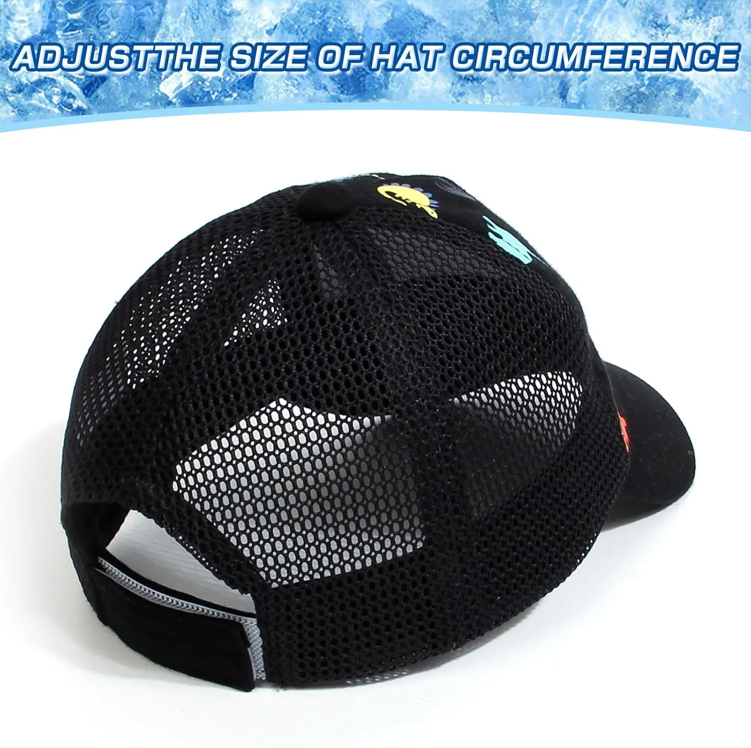 Duoyeree Toddler Baseball Cap with Dinosaur Print and Solid Color for Baby Boys and Girls