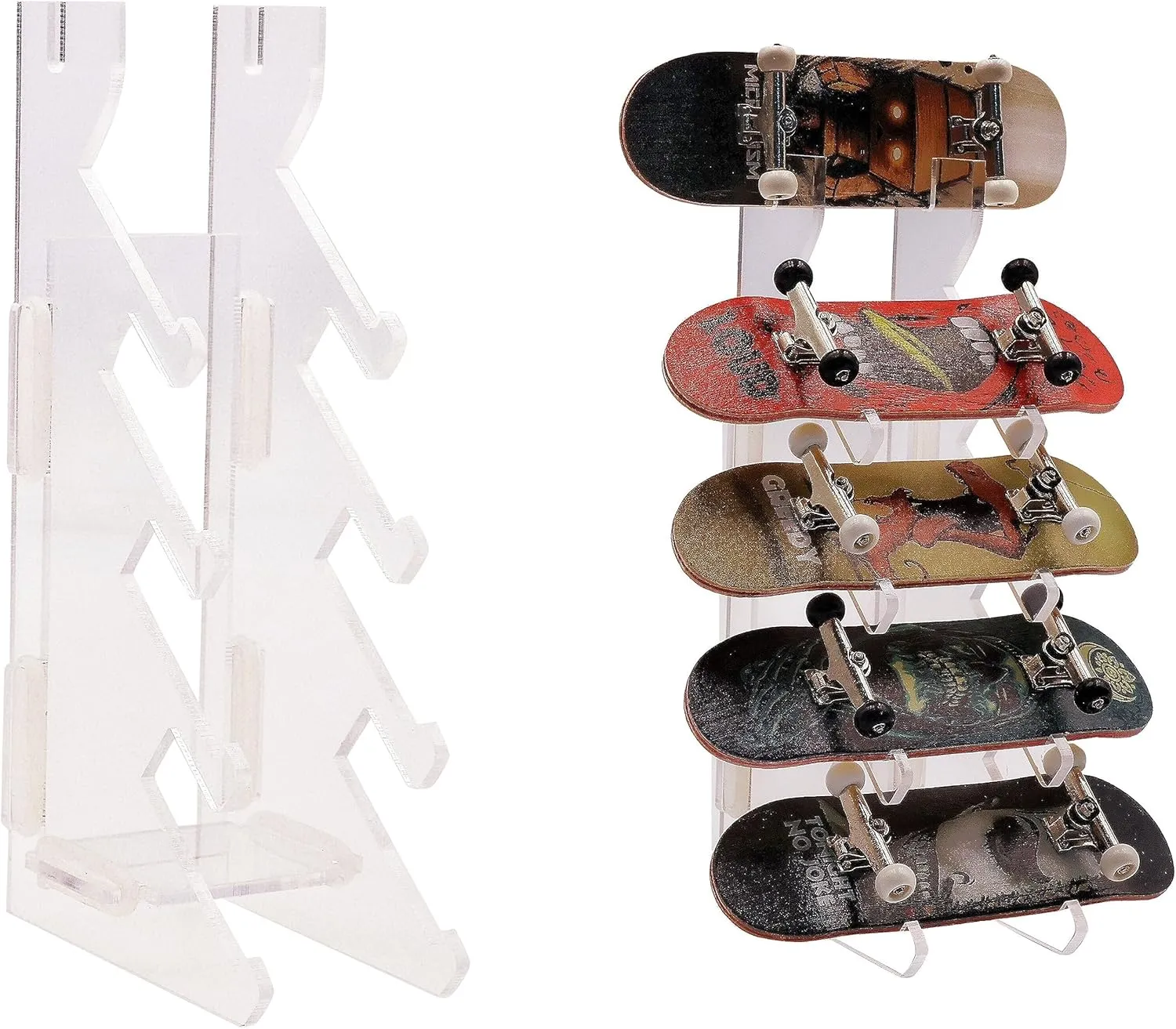 Fingerboard Display Rack,Pro Finger Skateboard Storage Stand,Transparent Acrylic Finger Board Racks