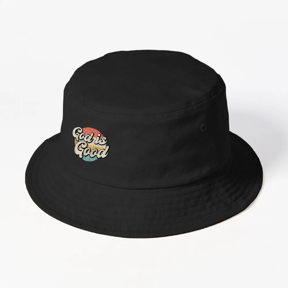 God Is Good Christian Dad Mom Faith Saying Vintage Bucket Hat