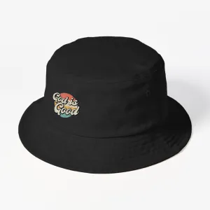 God Is Good Christian Dad Mom Faith Saying Vintage Bucket Hat