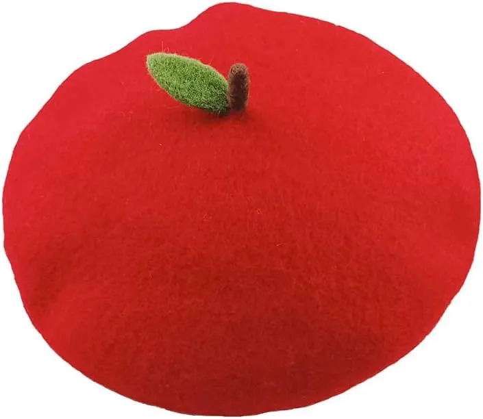 Handmade Wool Beret Hat French Style Needle Felt Flower Beanies Women Winter Autumn Cap