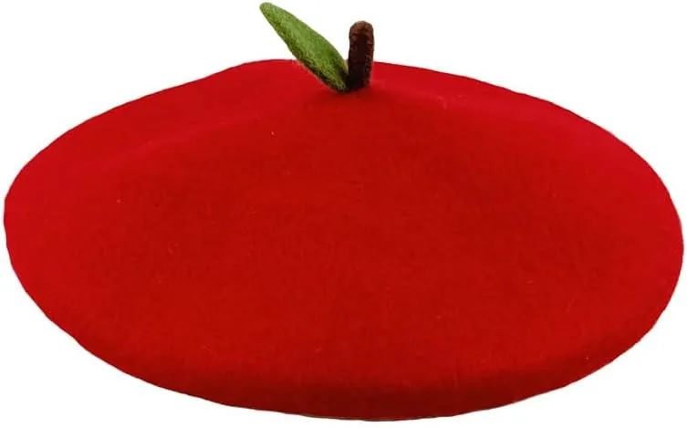 Handmade Wool Beret Hat French Style Needle Felt Flower Beanies Women Winter Autumn Cap