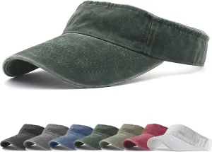 HH HOFNEN Sports Sun Visor Hats Cotton Twill Ball Adjustable Sun Caps for Men Women