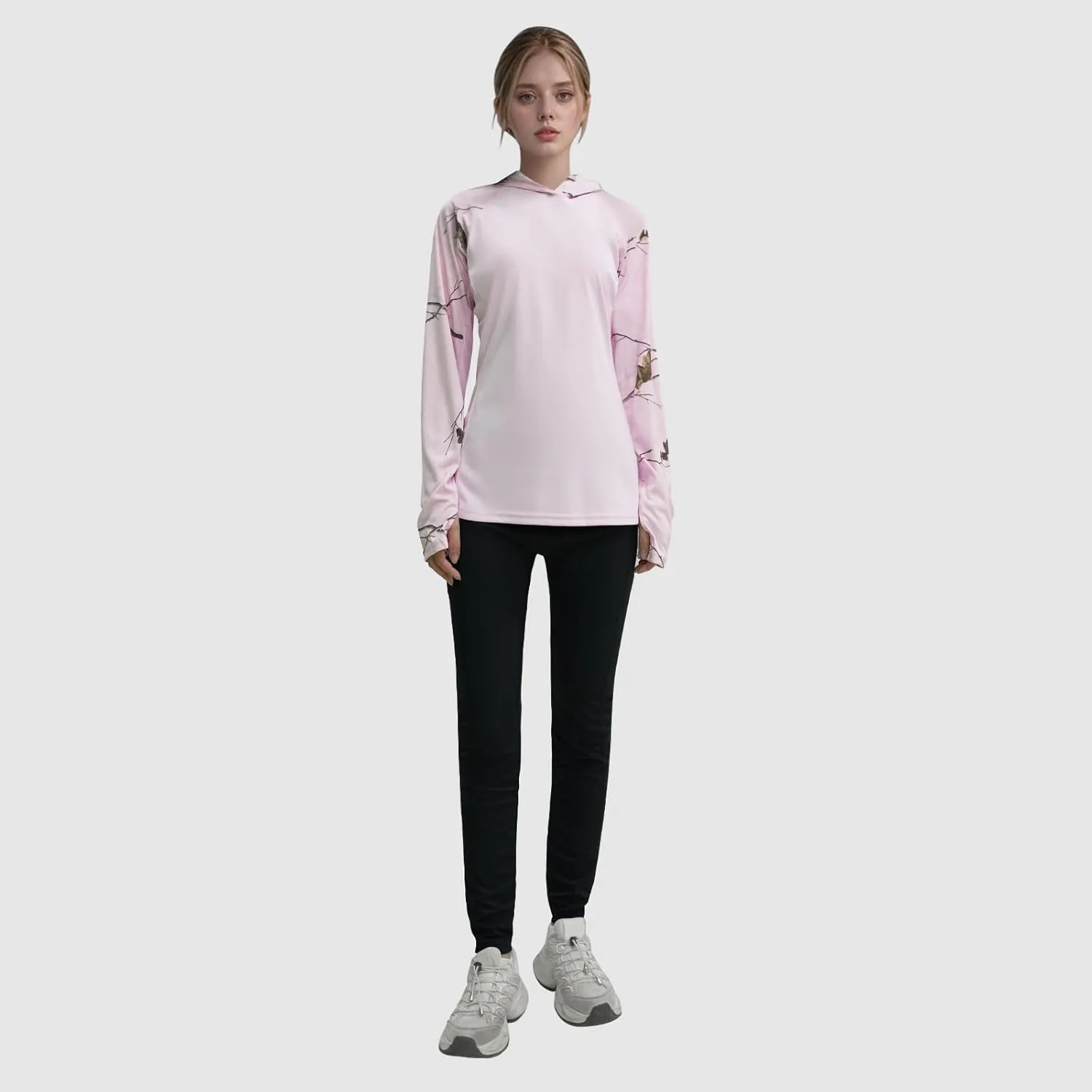 LOOGU Women's UPF 50  Sun Protection Hoodies Shirts Long Sleeve Lightweight Quick Dry UV Fishing Hking Outdoor