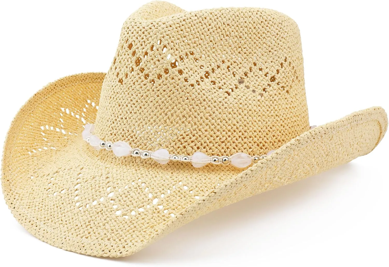 Men Women Cowgirl Straw Western Cowboy Hat