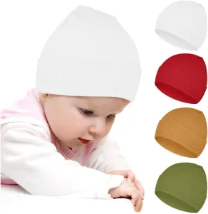 Neutral Baby Beanie Hats for Unisex, Solid Baby Girls Boys Beanies Cap for Newborn, Baby, Infant, Toddler
