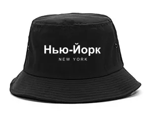New York In Russian Mens Bucket Hat