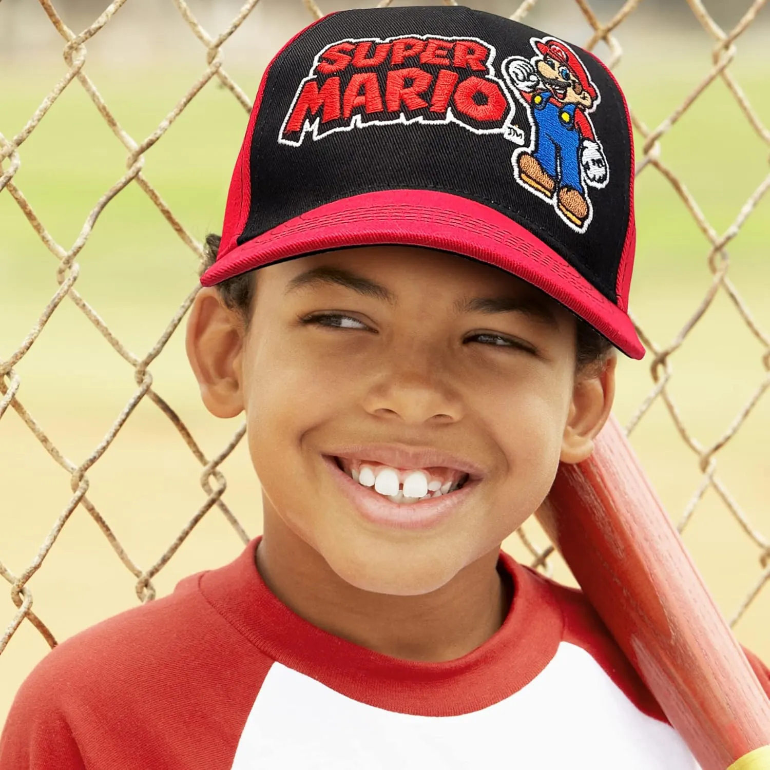 Nintendo Boys Super Mario Bros. Cotton Baseball Cap (Size 4-7)