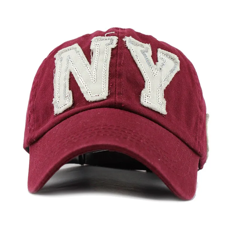 NY Patched Embroidered Letter Snapback Baseball Cap