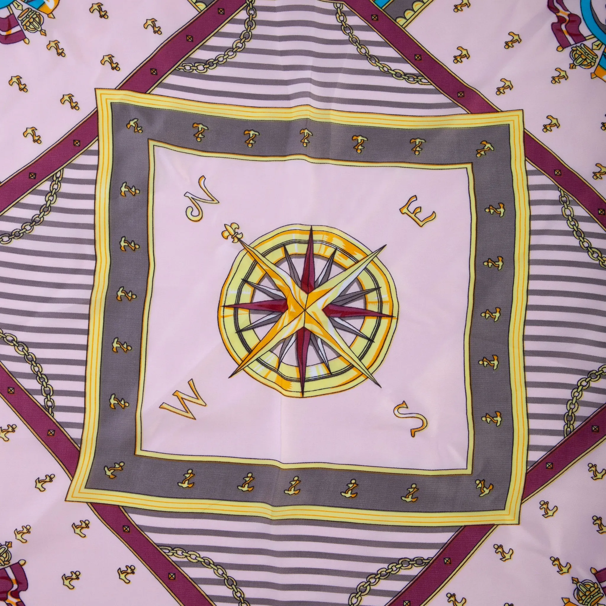 Pink Lux Nautical Print Scarf