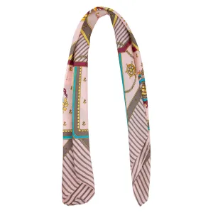 Pink Lux Nautical Print Scarf