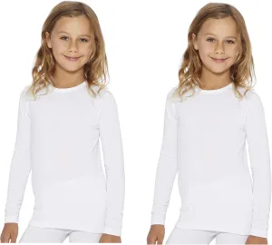 Rocky Girl's Thermal Tops Long Johns Fleece Lined Base Layer Shirt, Insulated for Outdoor Ski Warmth/Extreme Cold Pajamas