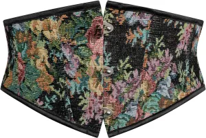 Scarlet Darkness Renaissance Corset Belt for Women Lace Up Floral Wide Waist Belt for Dresses