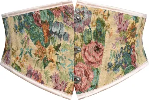 Scarlet Darkness Renaissance Corset Belt for Women Lace Up Floral Wide Waist Belt for Dresses