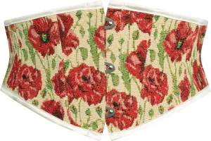 Scarlet Darkness Renaissance Corset Belt for Women Lace Up Floral Wide Waist Belt for Dresses