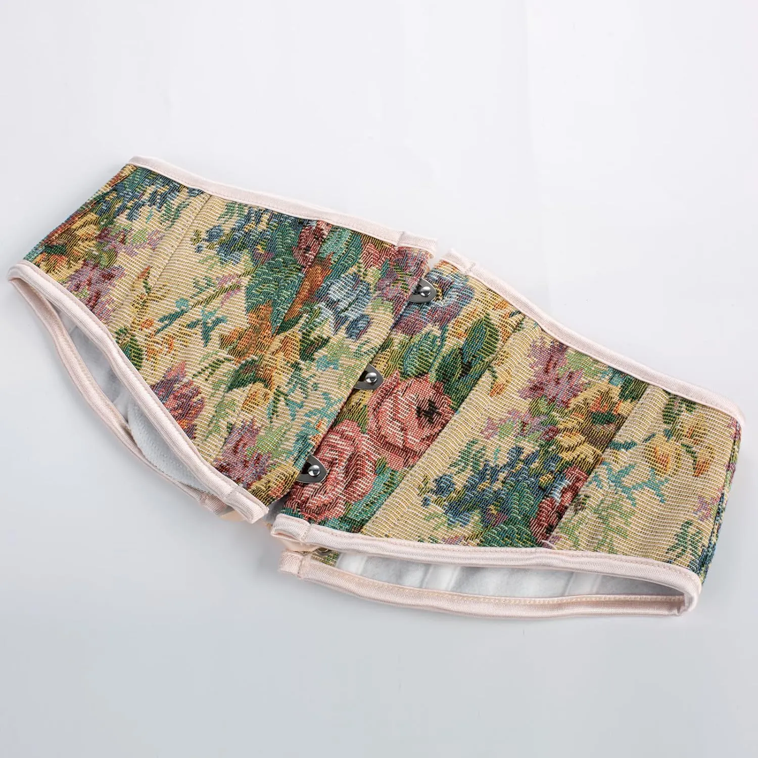 Scarlet Darkness Renaissance Corset Belt for Women Lace Up Floral Wide Waist Belt for Dresses