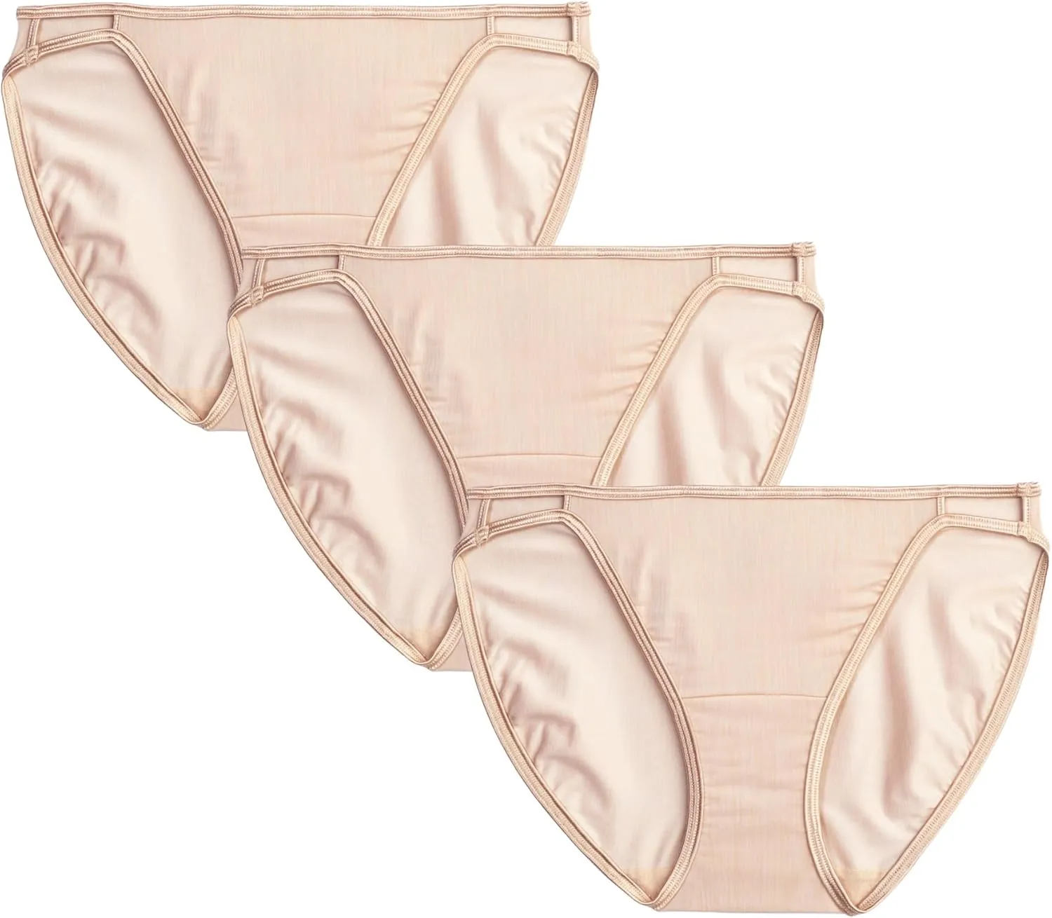 Vanity Fair Women's Illumination String Bikini Panties, Silky Stretch & Satin Trim