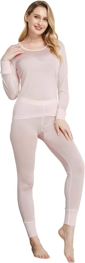 Viamulion Womens 100% Silk Thermal Underwear Pants Premium Lined Base Layer Bottom