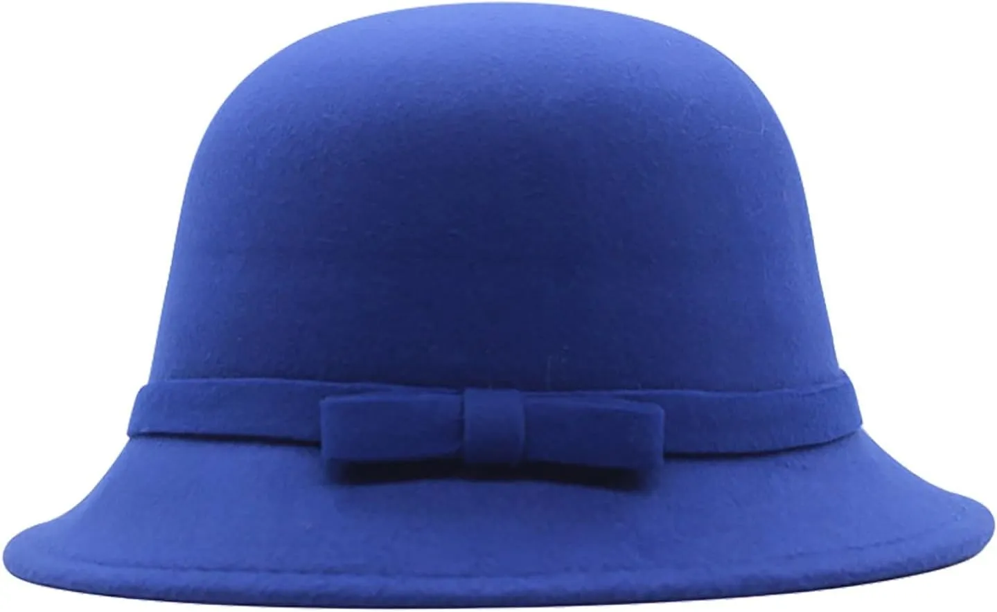 Vintage Classic Wool Felt Bucket Cloche Bowler Hats for Women Fall Winter Church Derby Hat Formal Elegant Cap