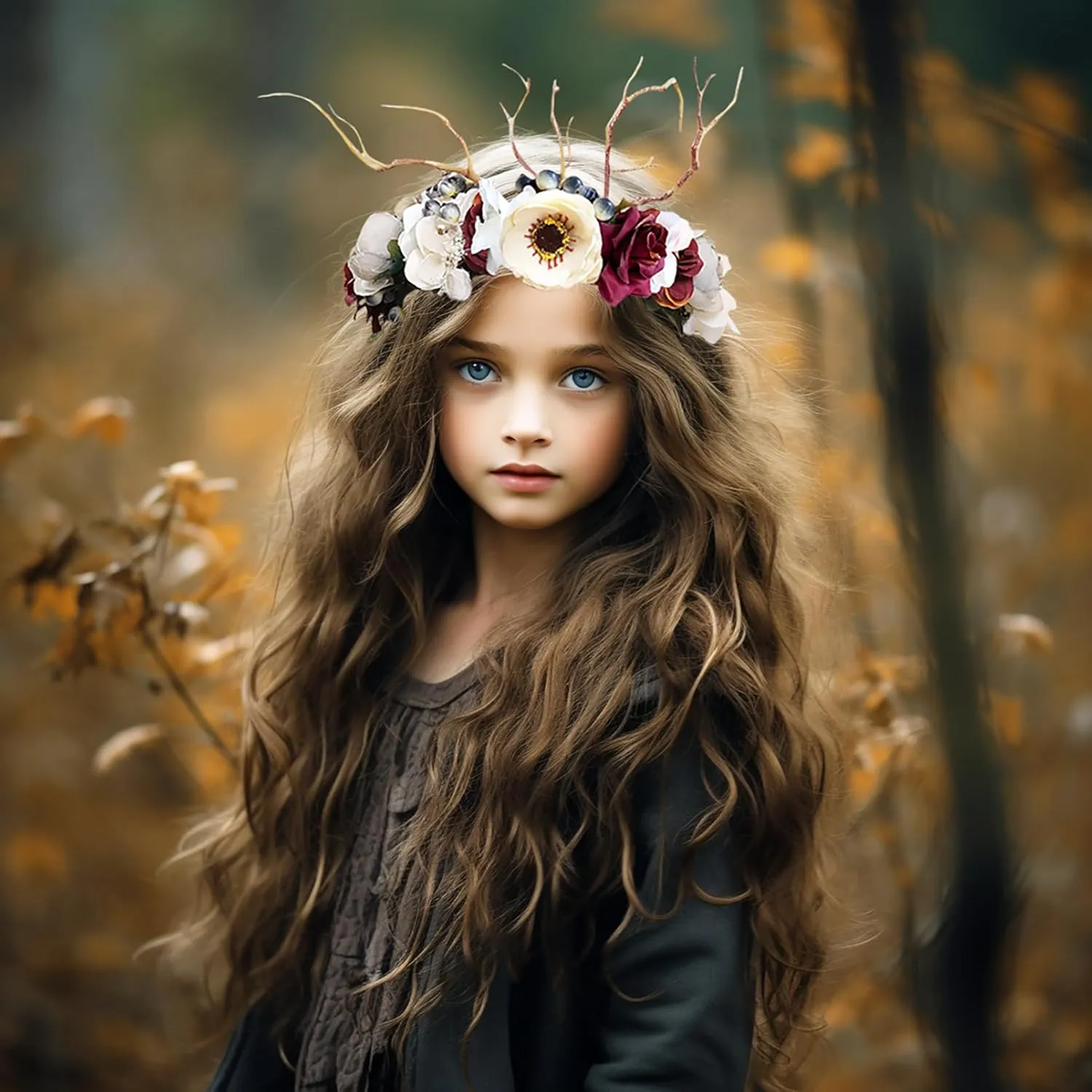 Vivivalue Floral Crown Girl Floral Headband Flower Headpiece Halo Wedding Party Photos